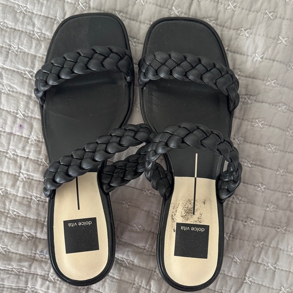 Dolce Vita Women's Black Braided Sandals - Picture 1 of 4